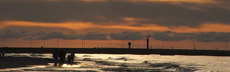 Łeba zachód słońca